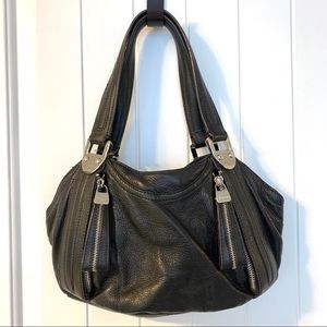 B. Makowsky Black Leather Purse